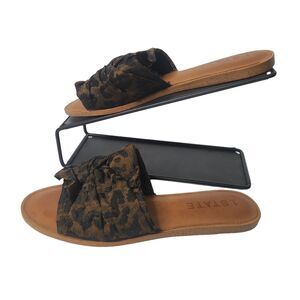 1. State Womens Animal Textured Print Open Toe Casual Slide Sandals Womens 9.5